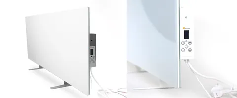 Electric heater example — Výkon: 670 W · Materiály: sklo, kov