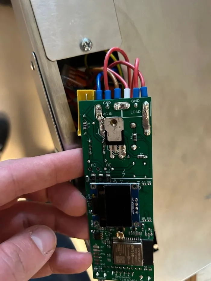 GPO iotHub TPCB control board being mounted inside a heater enclosure