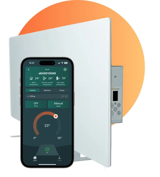 GPO Home app controlling an electric heater